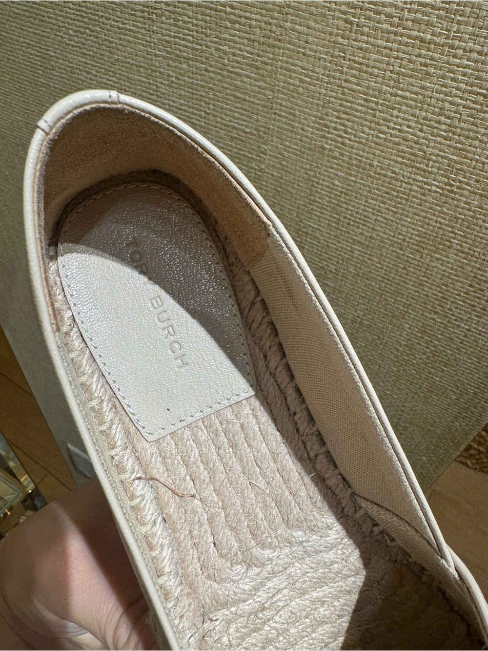 Tory Burch Everly Embellished Learher Flat Crystal Espadrille Sneaker Shoes - Picture 5 of 5